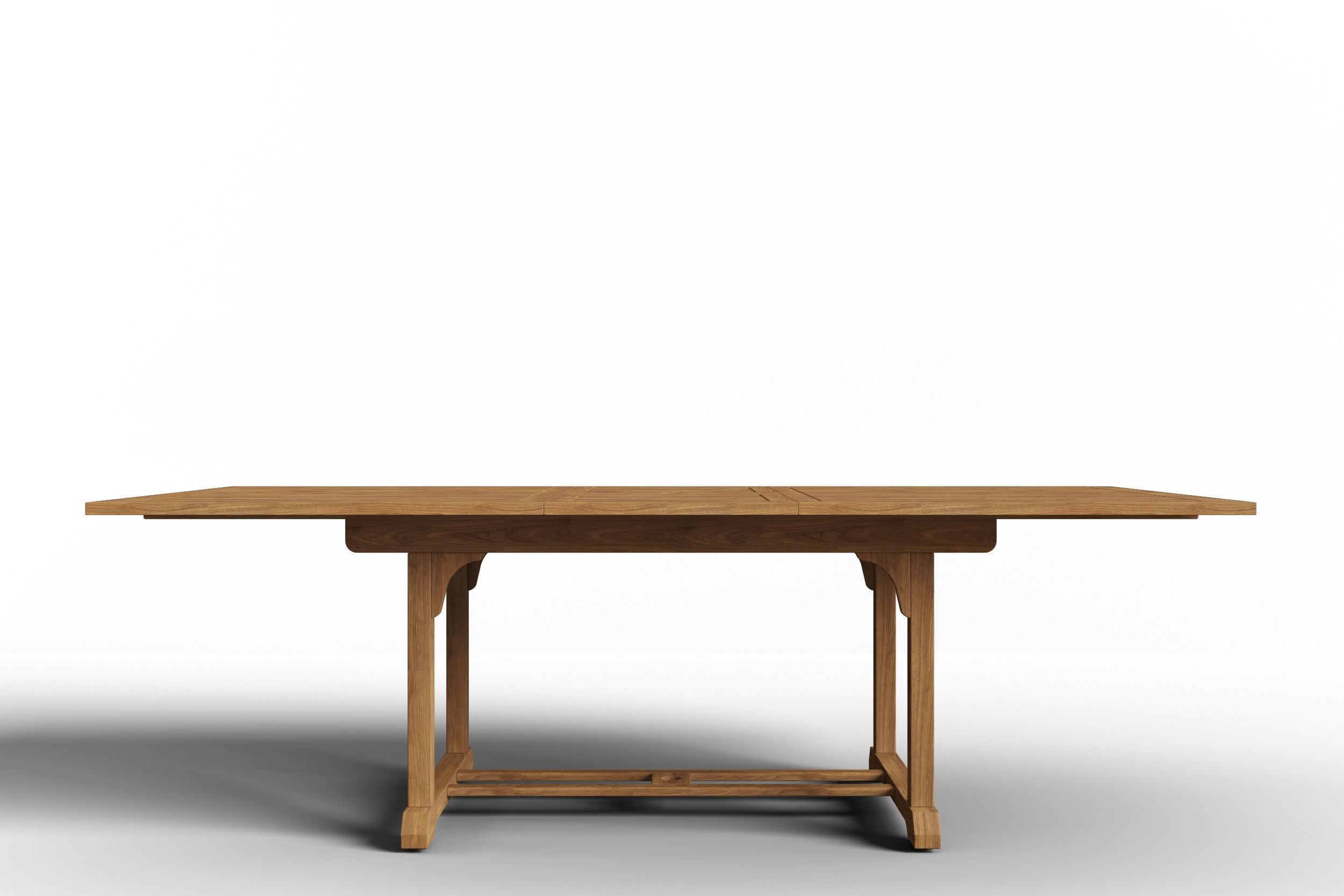 Curated MaisonFurniture Belmont Rectangular Teak Outdoor Dining Table with Built-In Extension