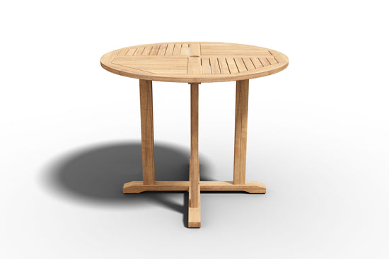 Curated MaisonFurniture Perryn Round Teak Outdoor Side Folding Table