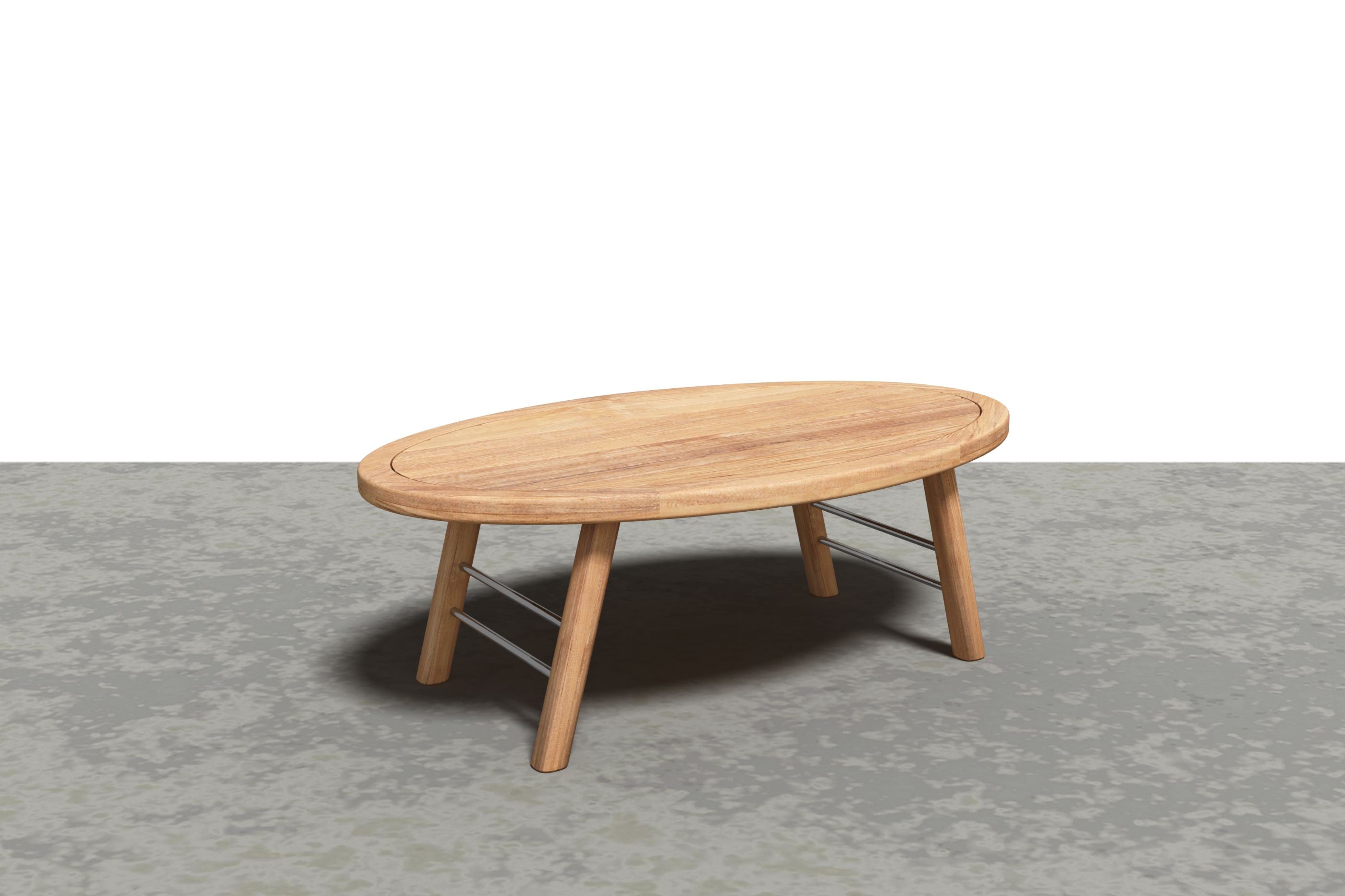 Curated MaisonFurniture Daniele Outdoor Teak Oval Coffee Table