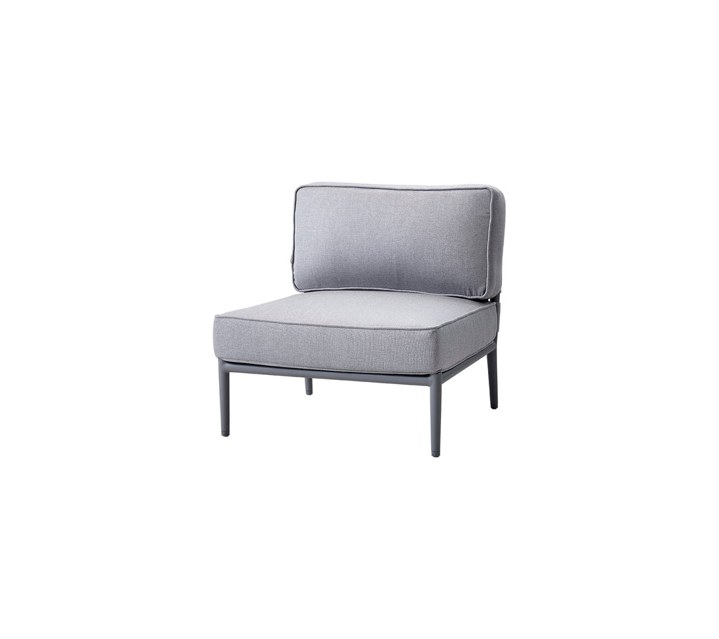 Cane-Line Conic Single Seater Module Incl. Light Grey AirTouch Cushion Set
