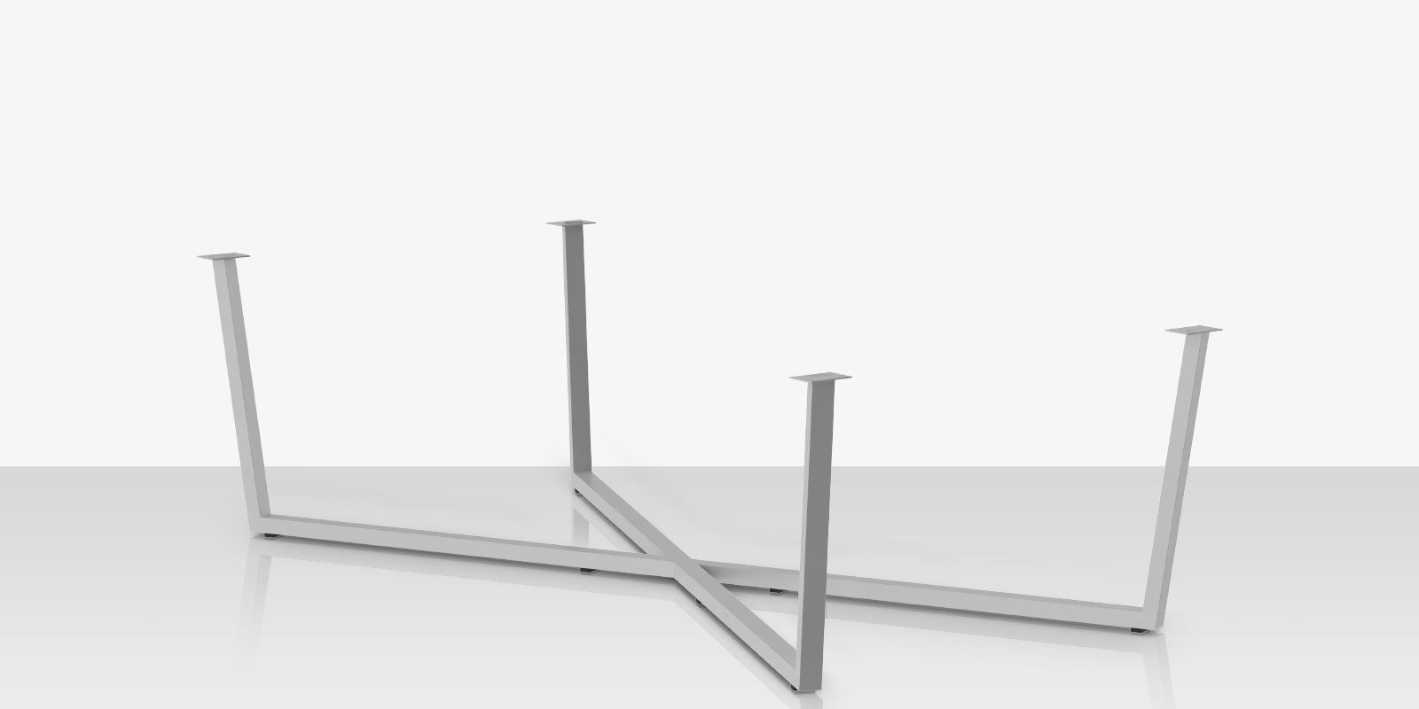 DecoScapes Contemporary Flat X Style Dining Table Base
