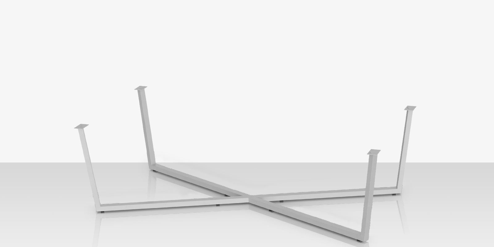 DecoScapes Contemporary Flat X Style Dining Table Base