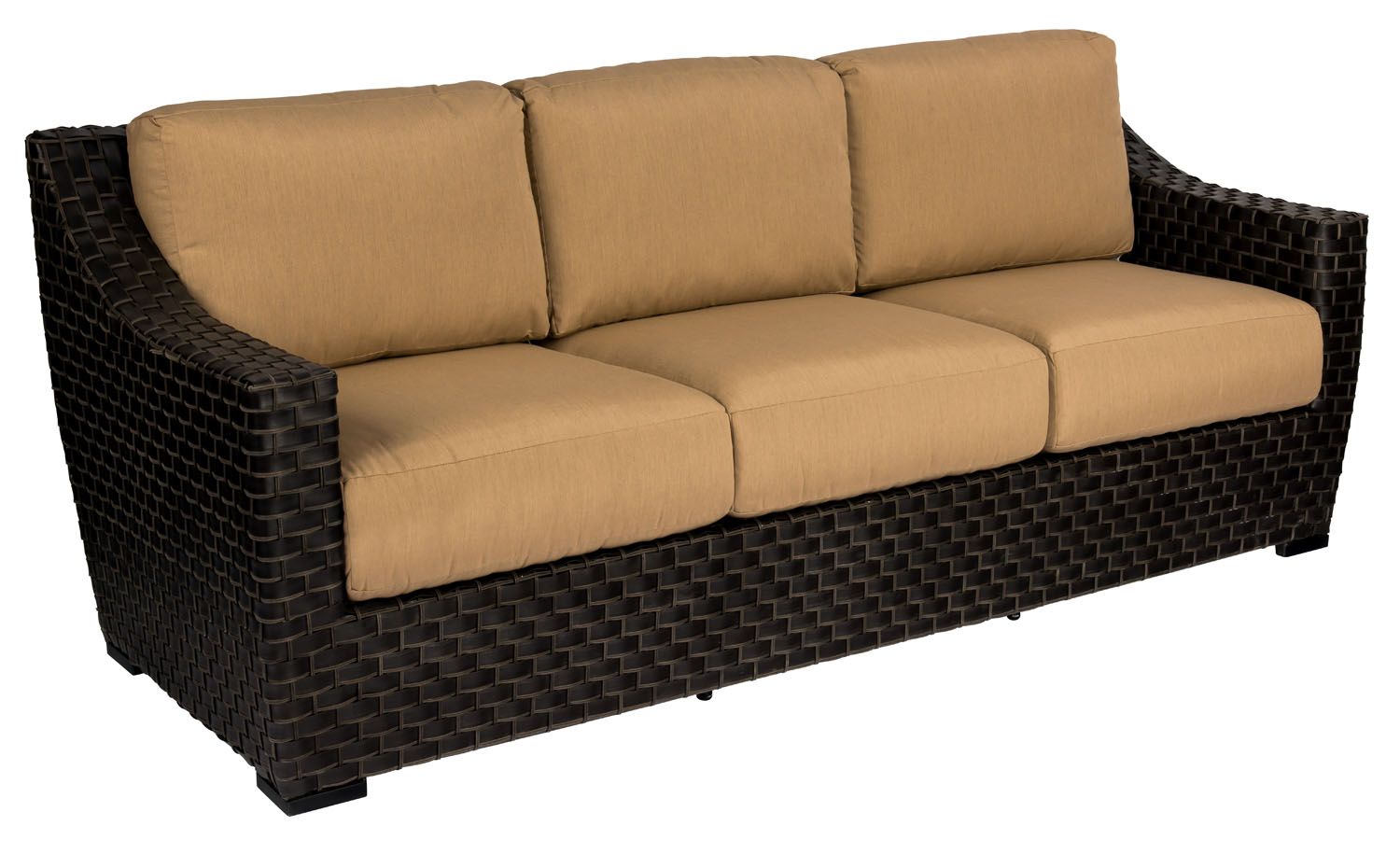 Woodard Cooper Sofa, Beach Bum Creamsicle (Grade A), Grade A Fabric, Garden Chairs, Sofa, Wicker, Cooper, Wicker, Rectangular, 4 Legs, Outdoor