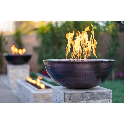 The Outdoor Plus 27" Sedona Hammered Copper Fire Bowl