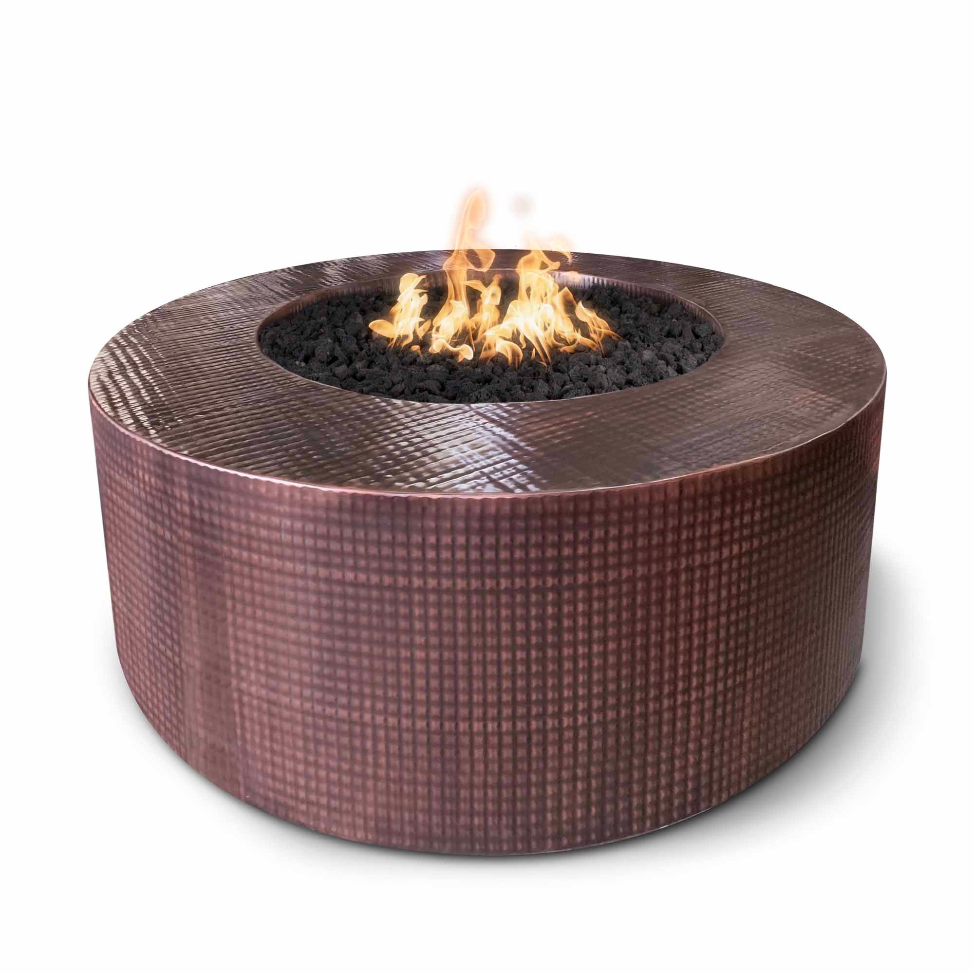 The Outdoor Plus 72" Unity Fire Pit - 24" Tall - Hammered Copper
