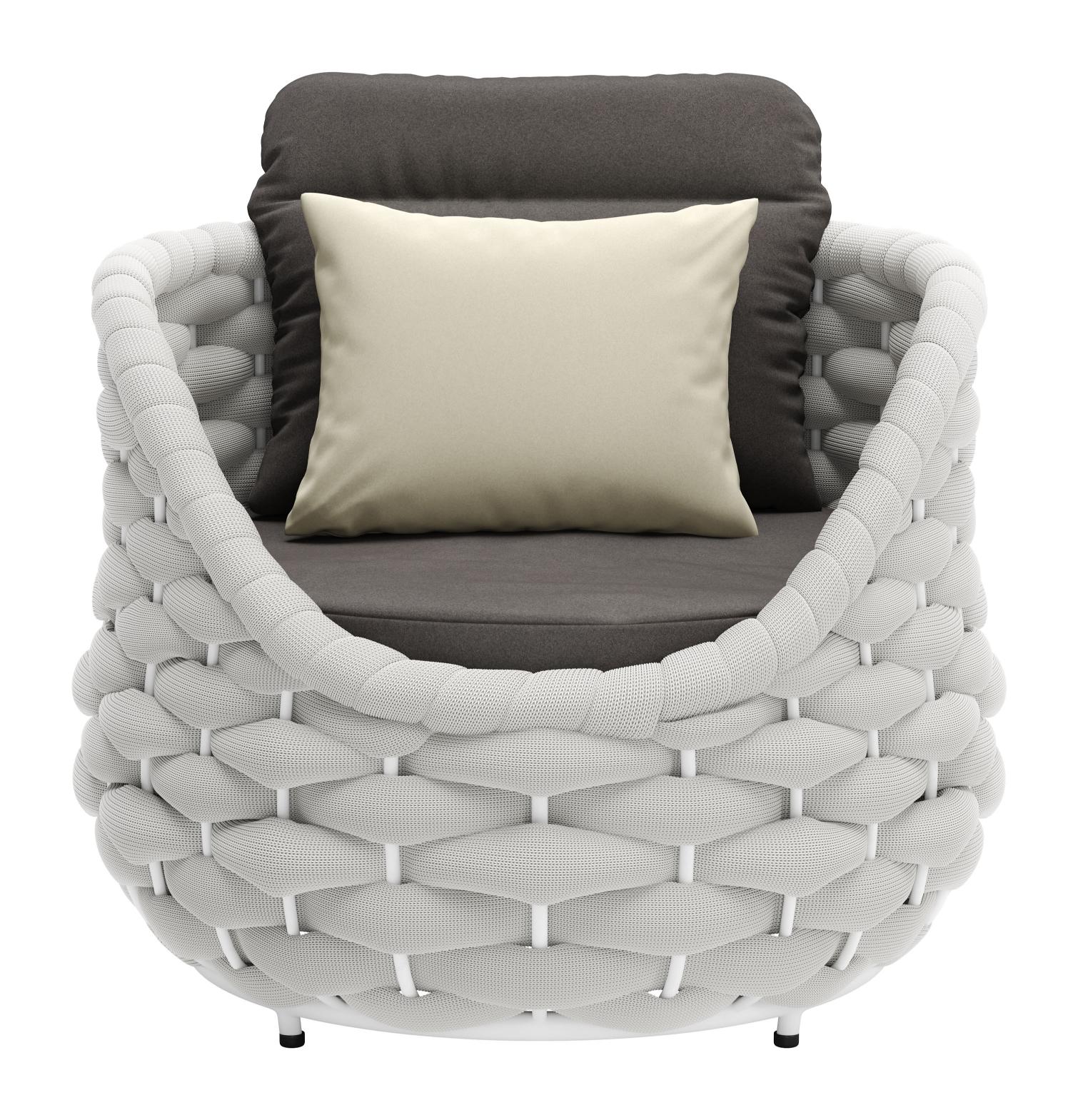 Zuo Modern Coral Reef Accent Chair in Gray