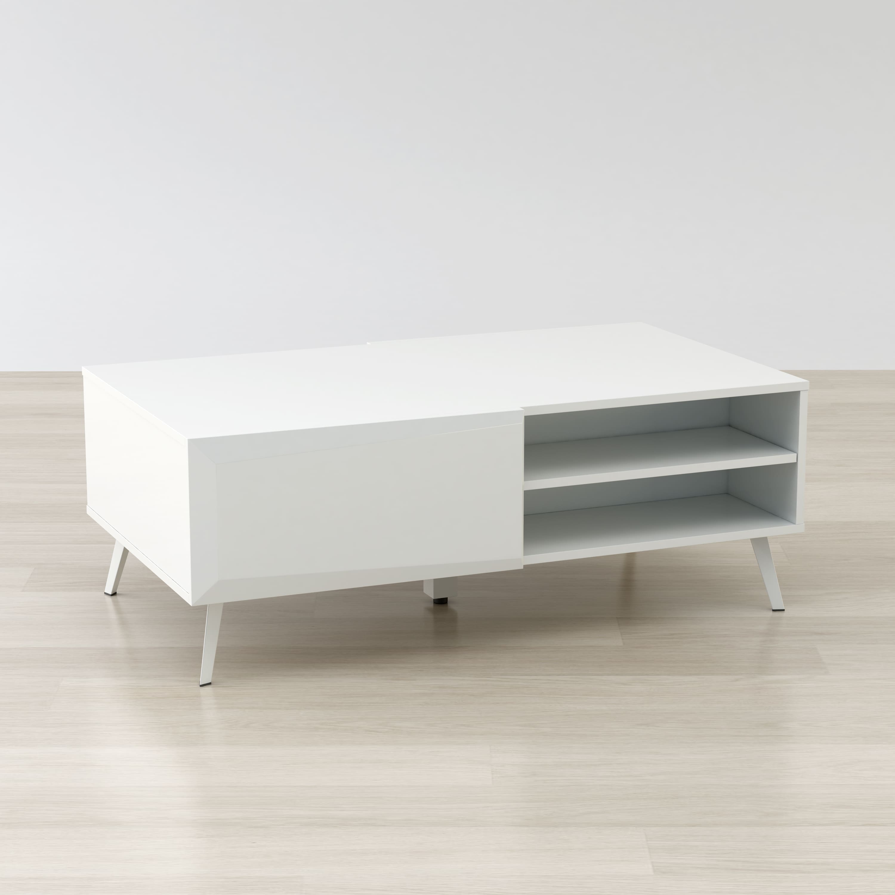 Anderson Teak Altus 43" Coffee Table Gloss White/Grey