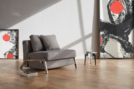Innovation Living Cubed Queen Size Sofa Bed With Chrome Legs