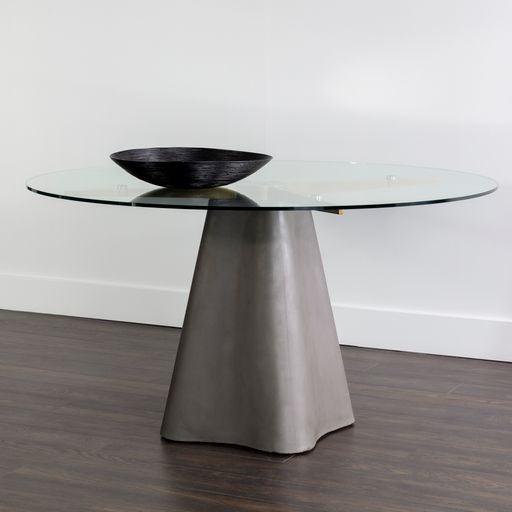 Sunpan Moda Dining Table 55'' Grey / White