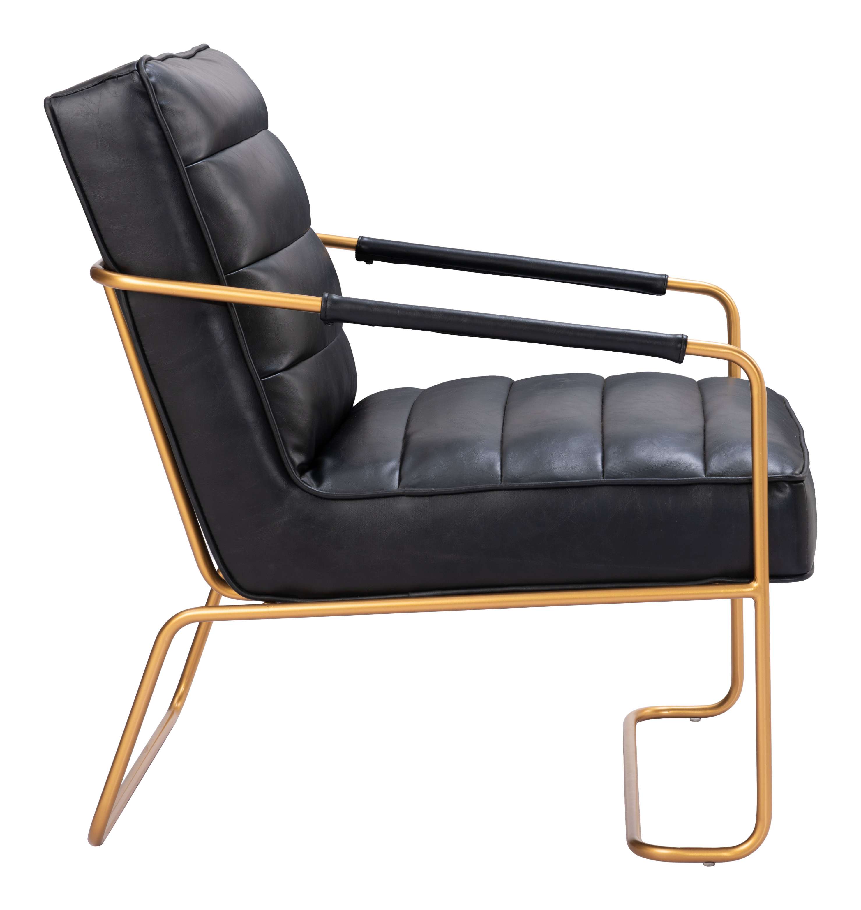 Zuo Modern Dallas Accent Chair Vintage in Black/Brown