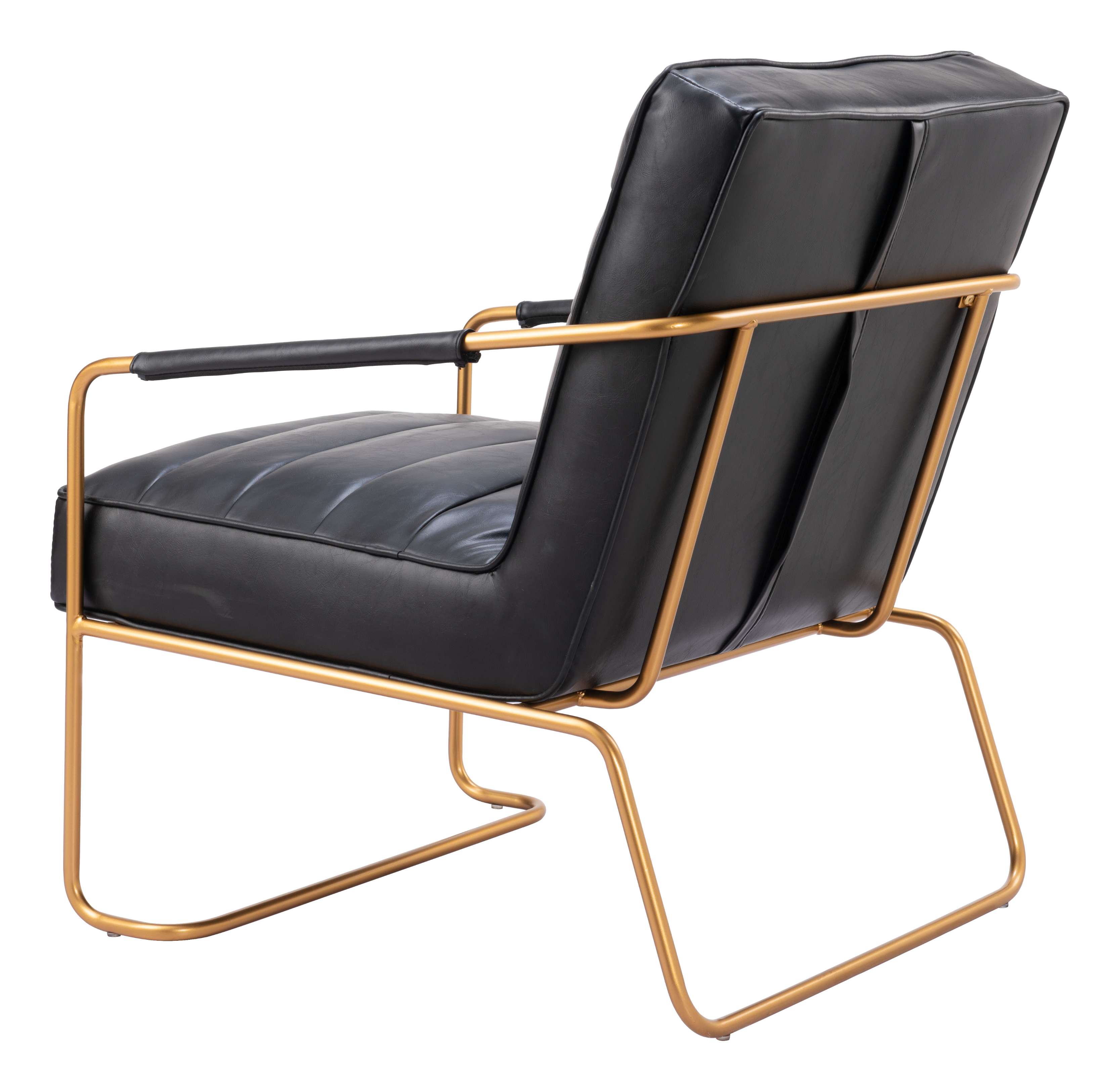Zuo Modern Dallas Accent Chair Vintage in Black/Brown