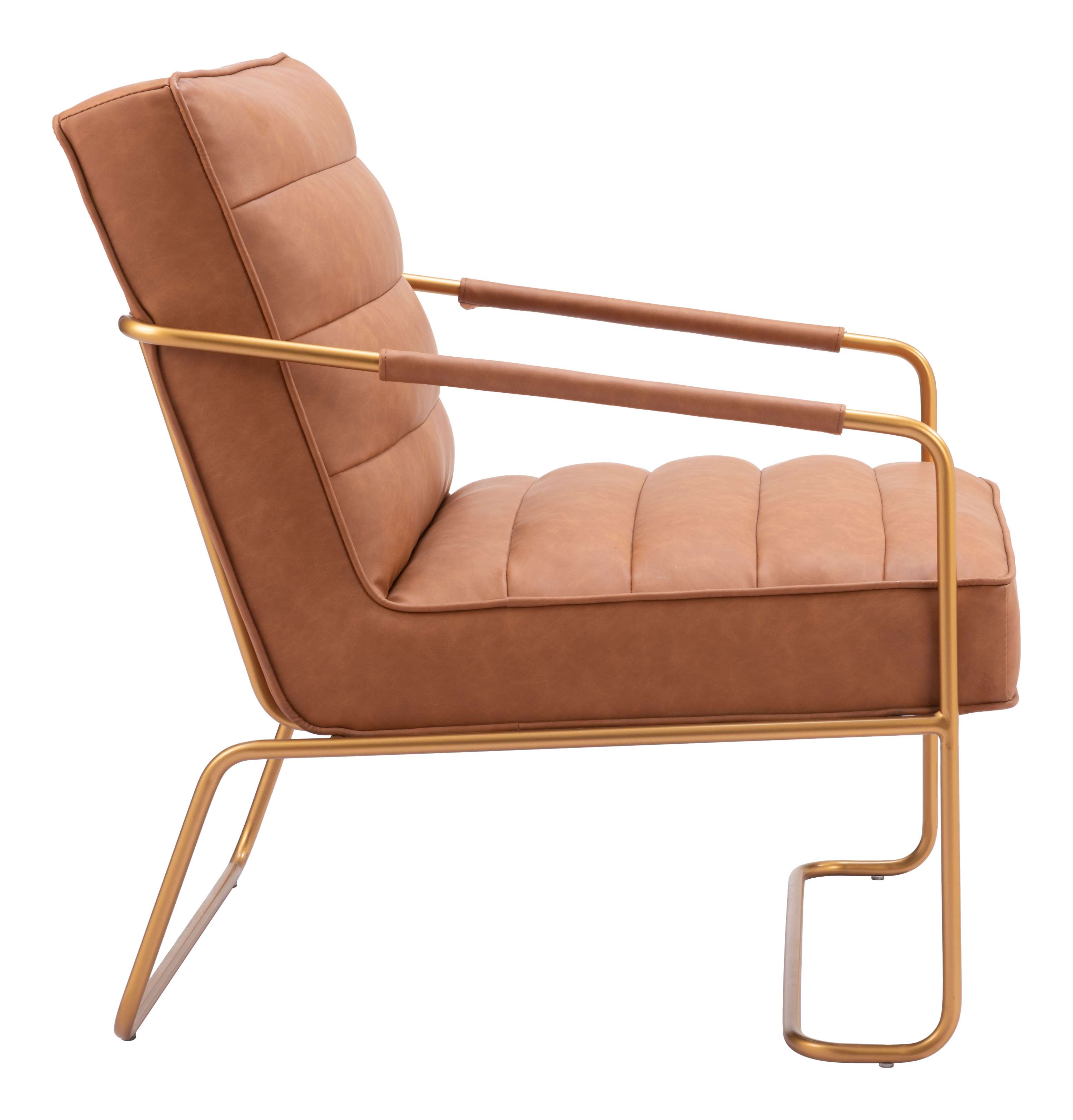 Zuo Modern Dallas Accent Chair Vintage in Black/Brown
