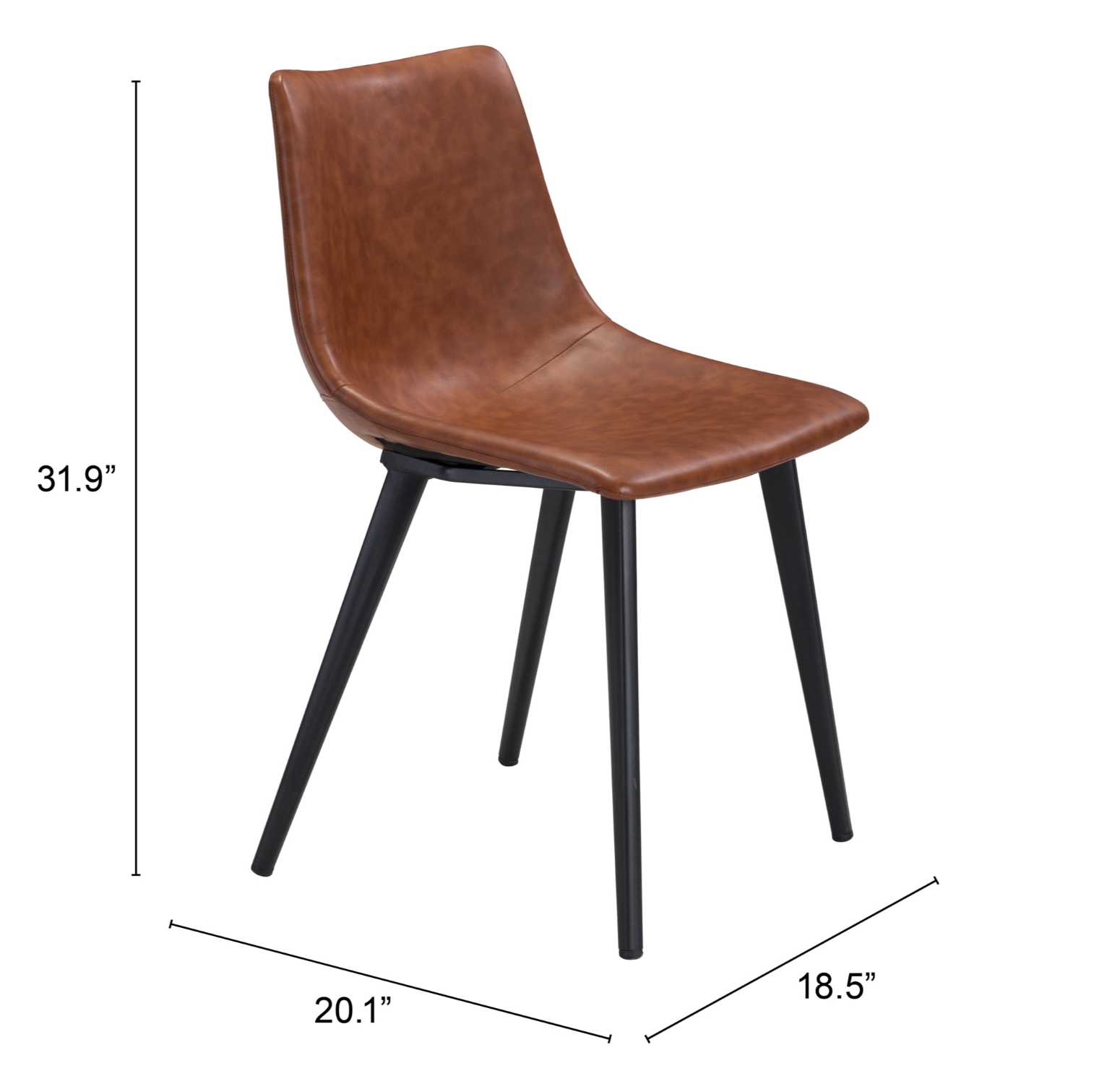 Daniel Dining Chair in Vintage Brown/Vintage Black/Gray
