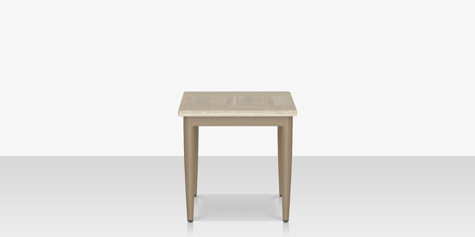 DecoScapes Danish Aluminum 20'' Wide Square Small Coffee Table
