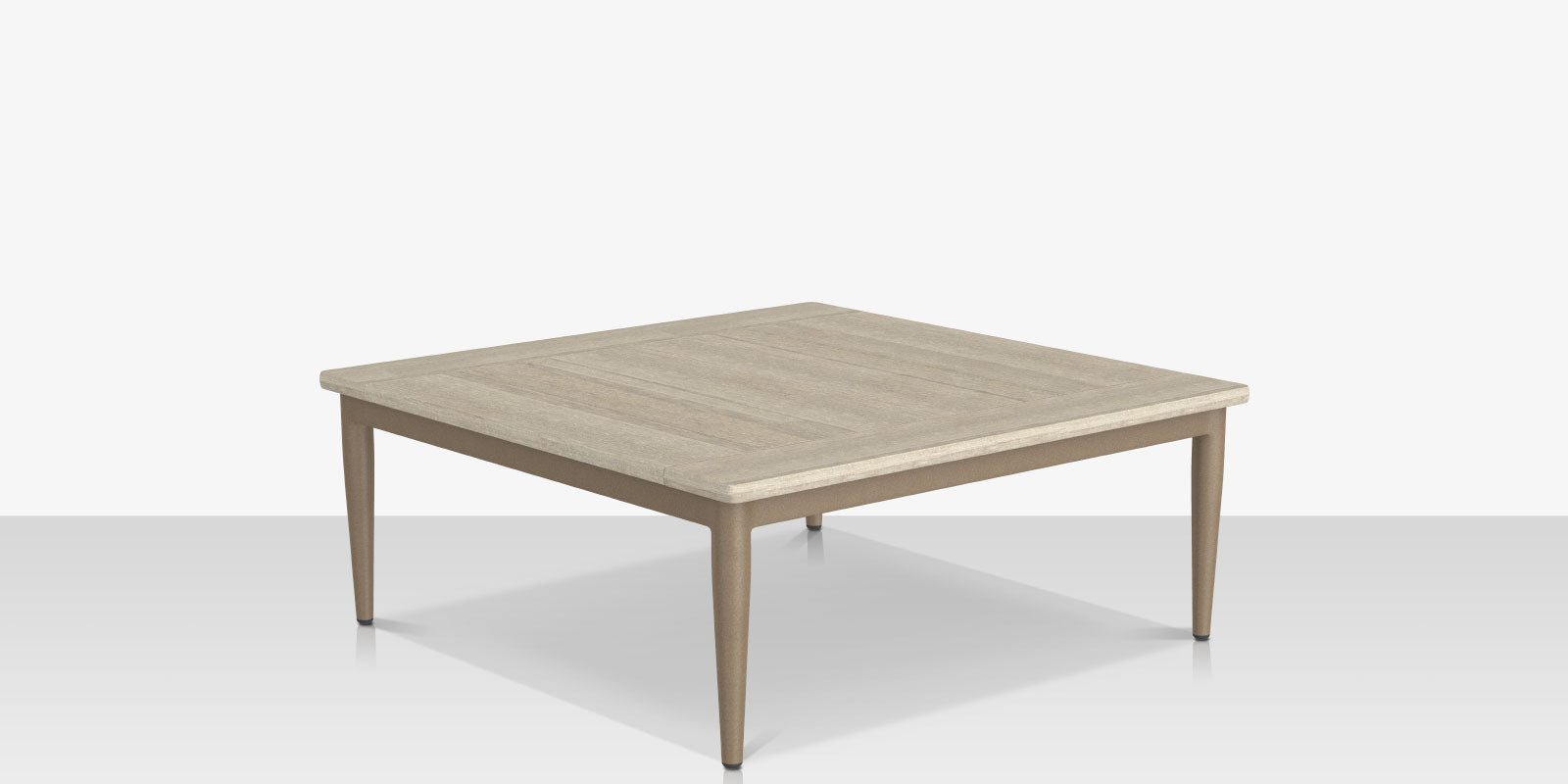 DecoScapes Danish Aluminum 40'' Wide Square Large Coffee Table