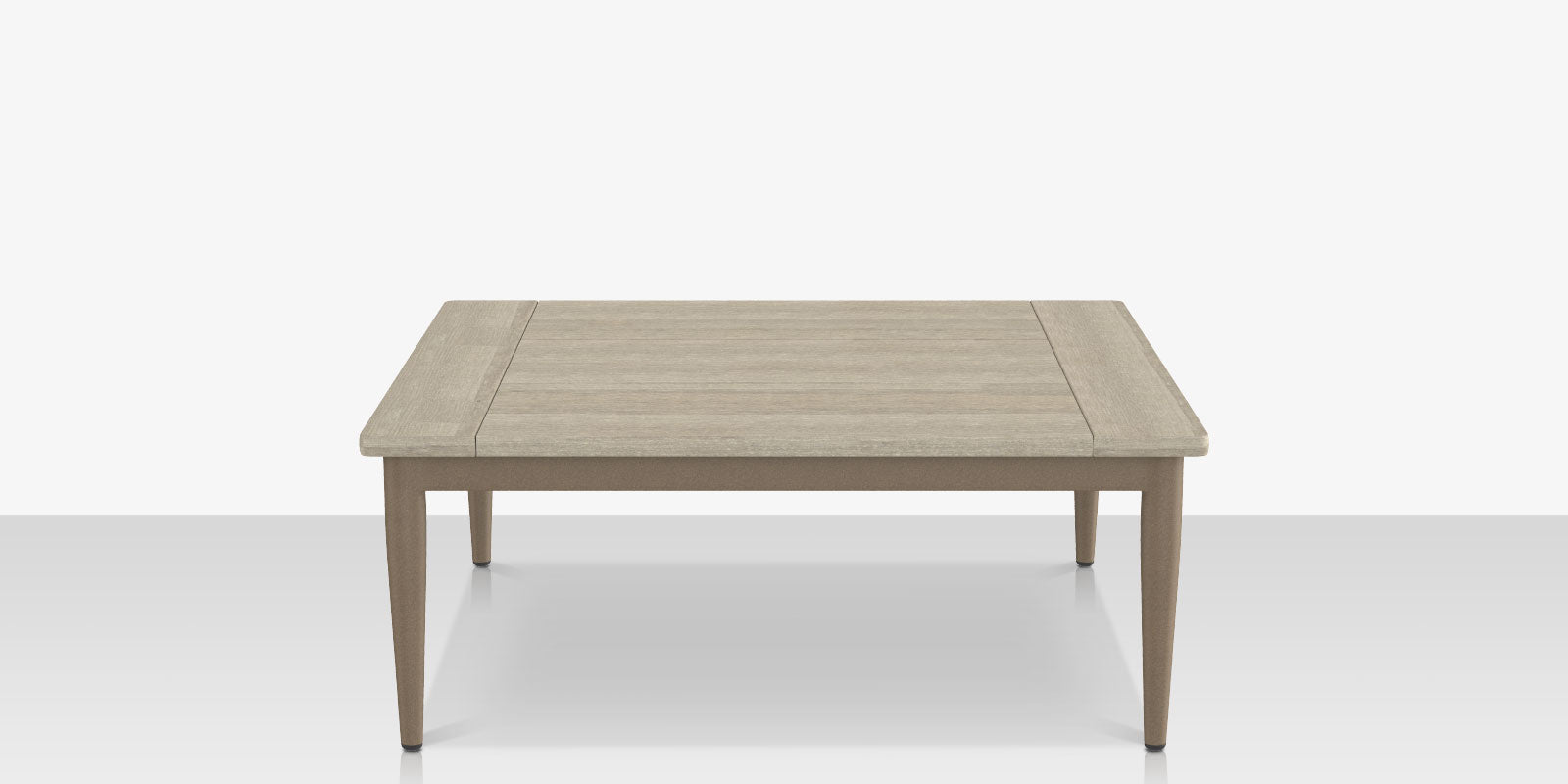 DecoScapes Danish Aluminum 40'' Wide Square Large Coffee Table