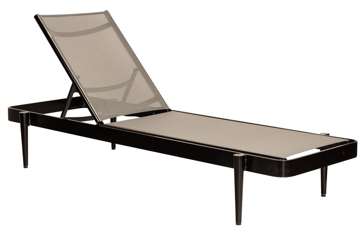 Woodard Daytona Sling Chaise Lounge - Stackable, Aged Teak, Augustine Alloy (Grade A), Grade A Fabric, Garden Chairs, Chaises, Daytona, Aluminum, Wood, Chaise Lounge, Rectangular, Outdoor