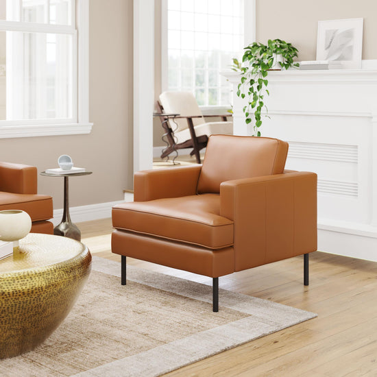 Zuo Modern Decade Armchair in Brown/Vintage Gray
