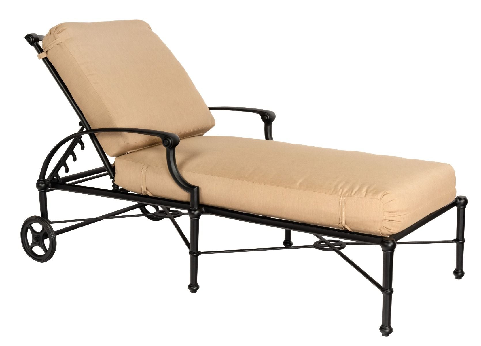 Woodard Delphi Adjustable Chaise Lounge, Aged Teak, Beach Bum Creamsicle (Grade A), Grade A Fabric, Garden Chairs, Chaises, Delphi, Aluminum, Fabric, Chaise Lounge, Curved, Outdoor