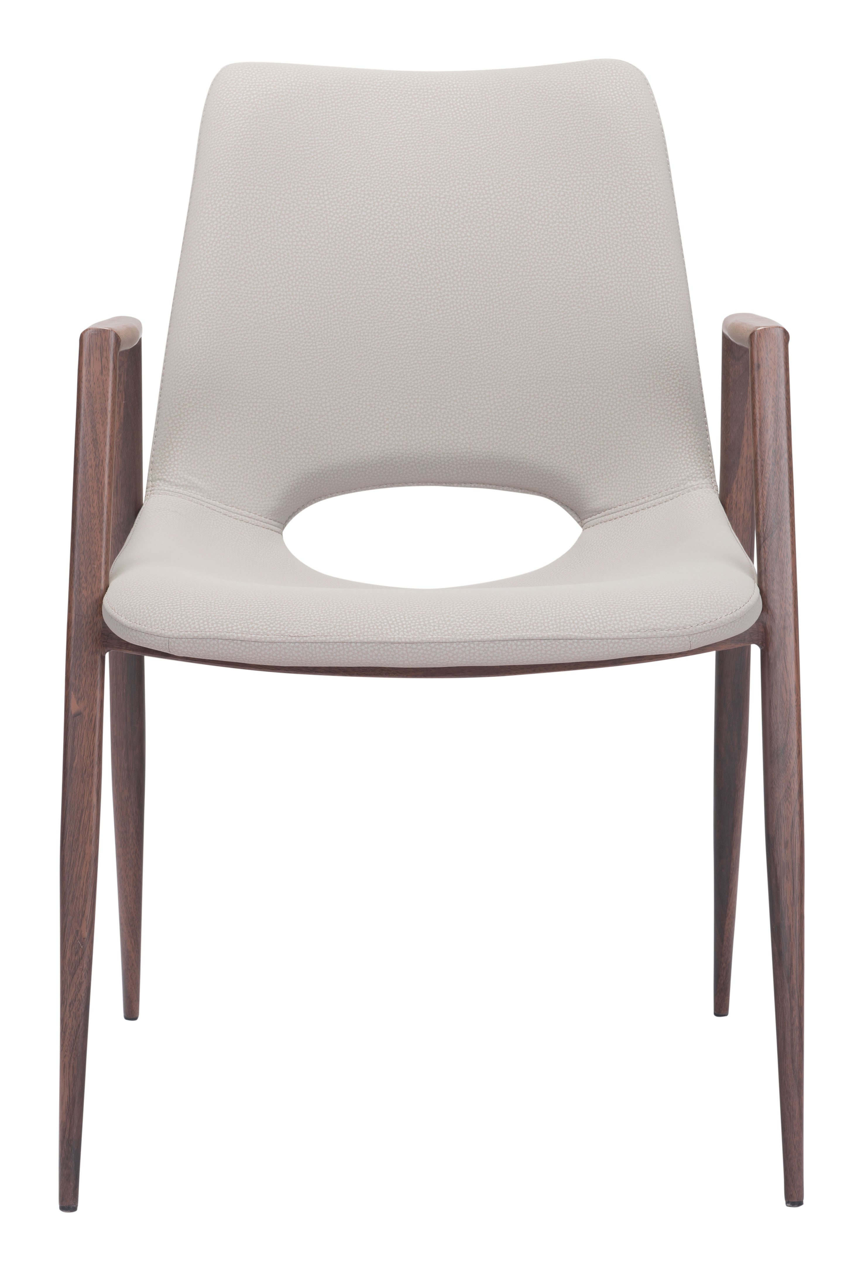 Zuo Modern Desi Dining Chair in Black & Walnut/Azure Gray & Walnut/Beige & Walnut
