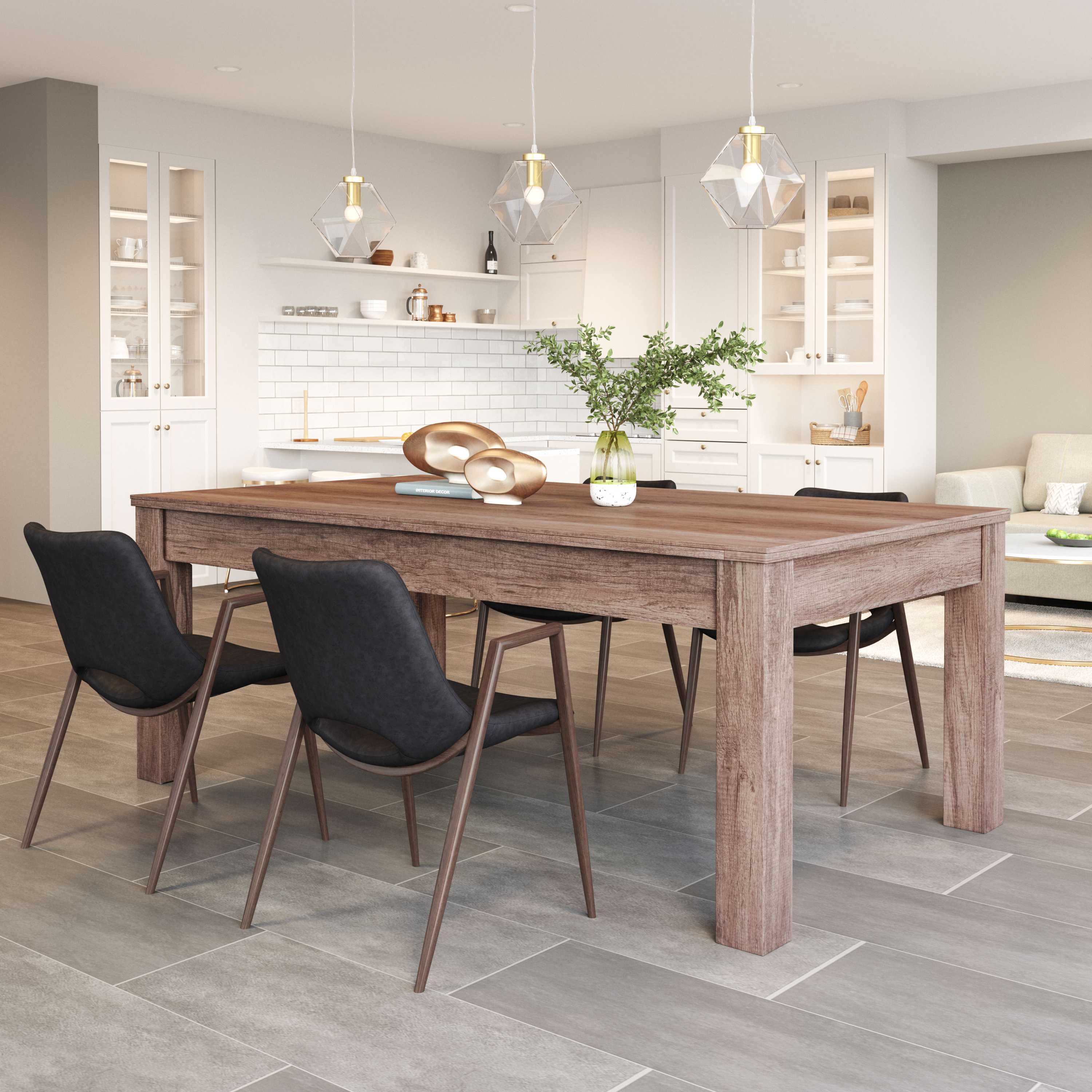 Zuo Modern Desi Dining Chair in Black & Walnut/Azure Gray & Walnut/Beige & Walnut