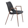 Zuo Modern Desi Dining Chair in Black & Walnut/Azure Gray & Walnut/Beige & Walnut