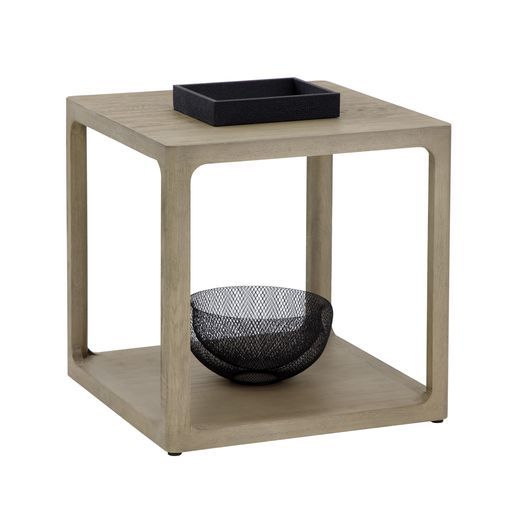 Sunpan Doncaster Side Table in Black / Smoke Grey