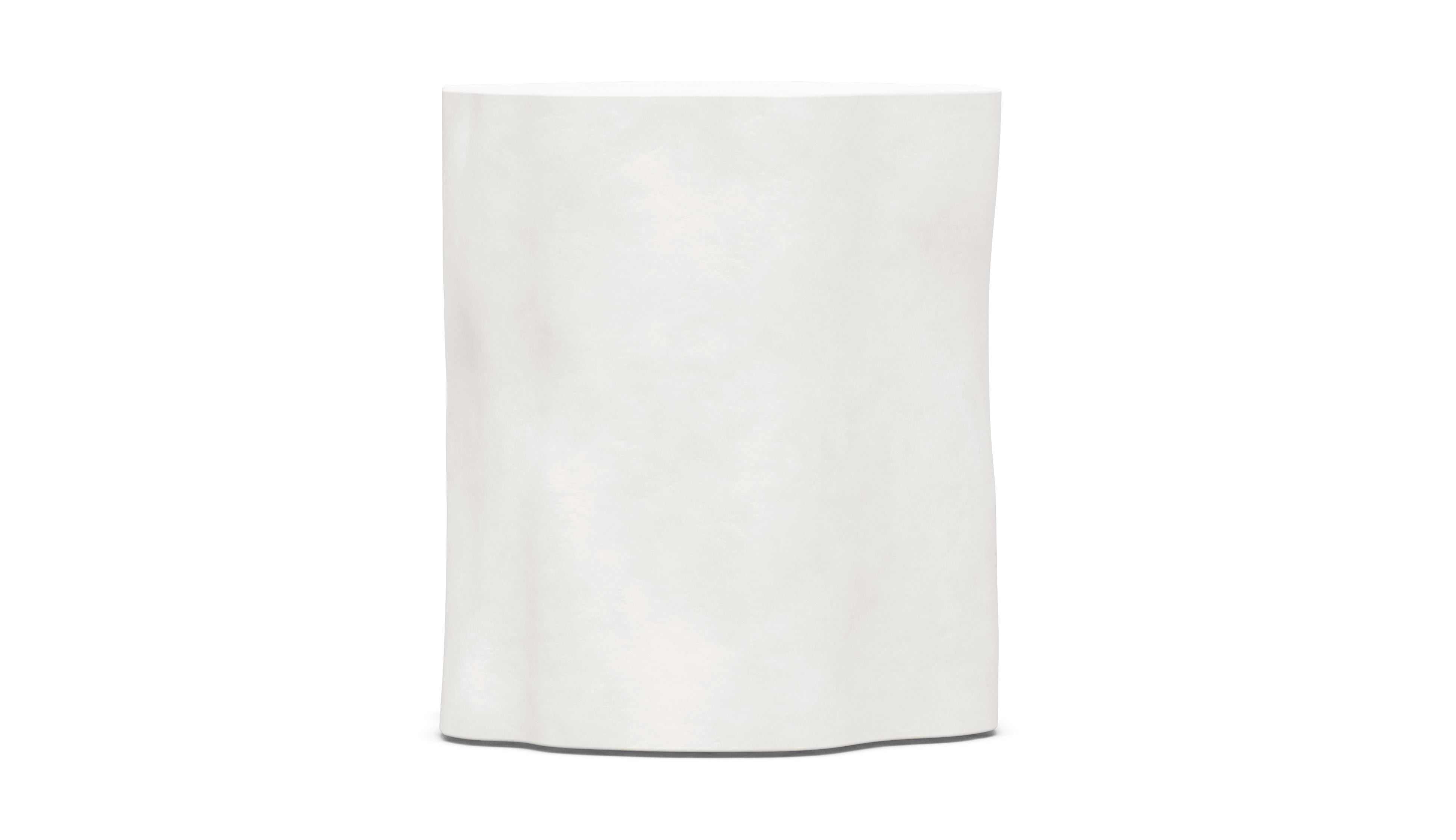 Azzurro Living Daintree Side Table With Bone Concrete Frame And Bone Concrete