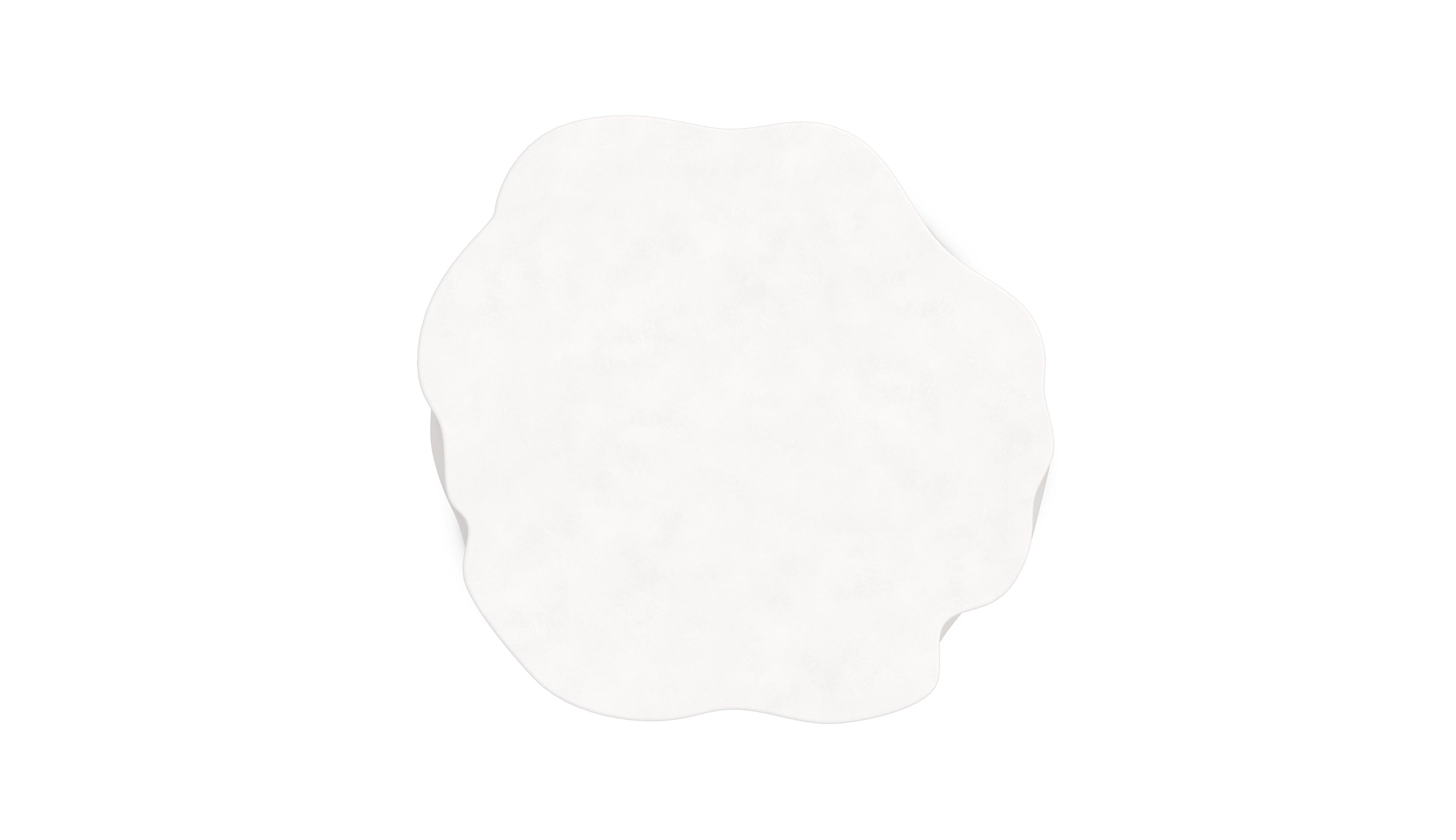 Azzurro Living Daintree Side Table With Bone Concrete Frame And Bone Concrete