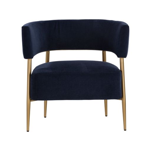 Sunpan Maestro Lounge Chair Danny Navy / Danny Rust / Dove Cream
