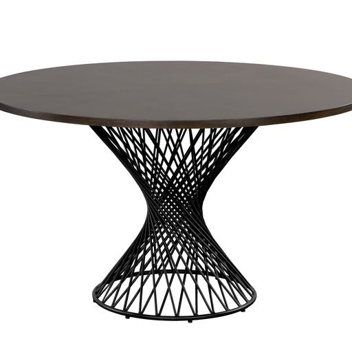 Sunpan Madeira Dining Table Ebony Brown / Grey Marble in 54''