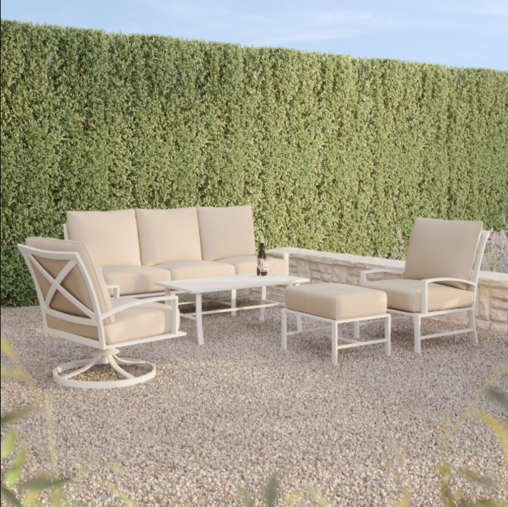 Sunset West Bristol Ottoman with Cushion