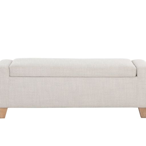 Sunpan Hartley Storage Bench in Distressed Nash Zebra / Natural - Moto Succo