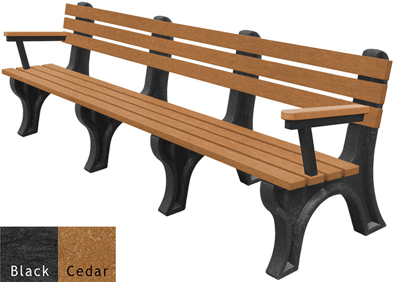 Polly Products Economizer Backed Bench with arms