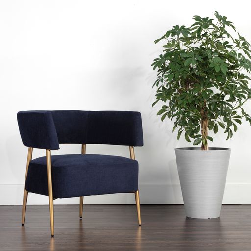 Sunpan Maestro Lounge Chair Danny Navy / Danny Rust / Dove Cream