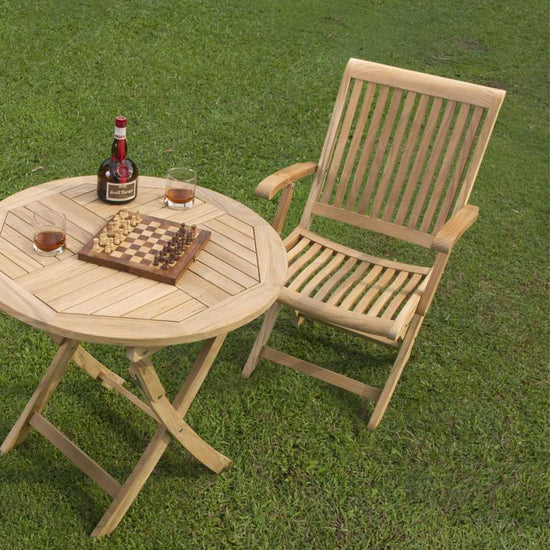 Curated Maison Felice Teak Outdoor Dining Folding Armchair