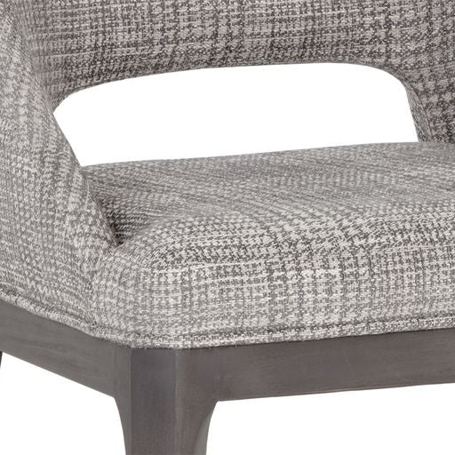 Sunpan Estrada Dining Chair in Light Grey Oak - Mainz Cream / Naya Check Light Grey