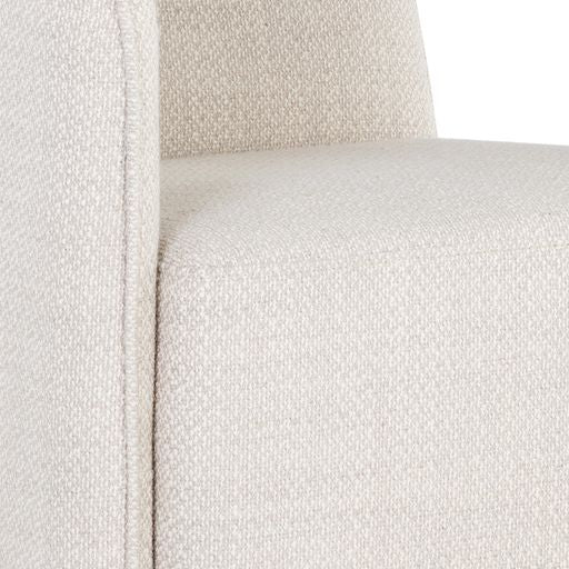 Sunpan Kendrick Wheeled Dining Armchair in Abbington Black / Moto Stucco / Nash Zebra