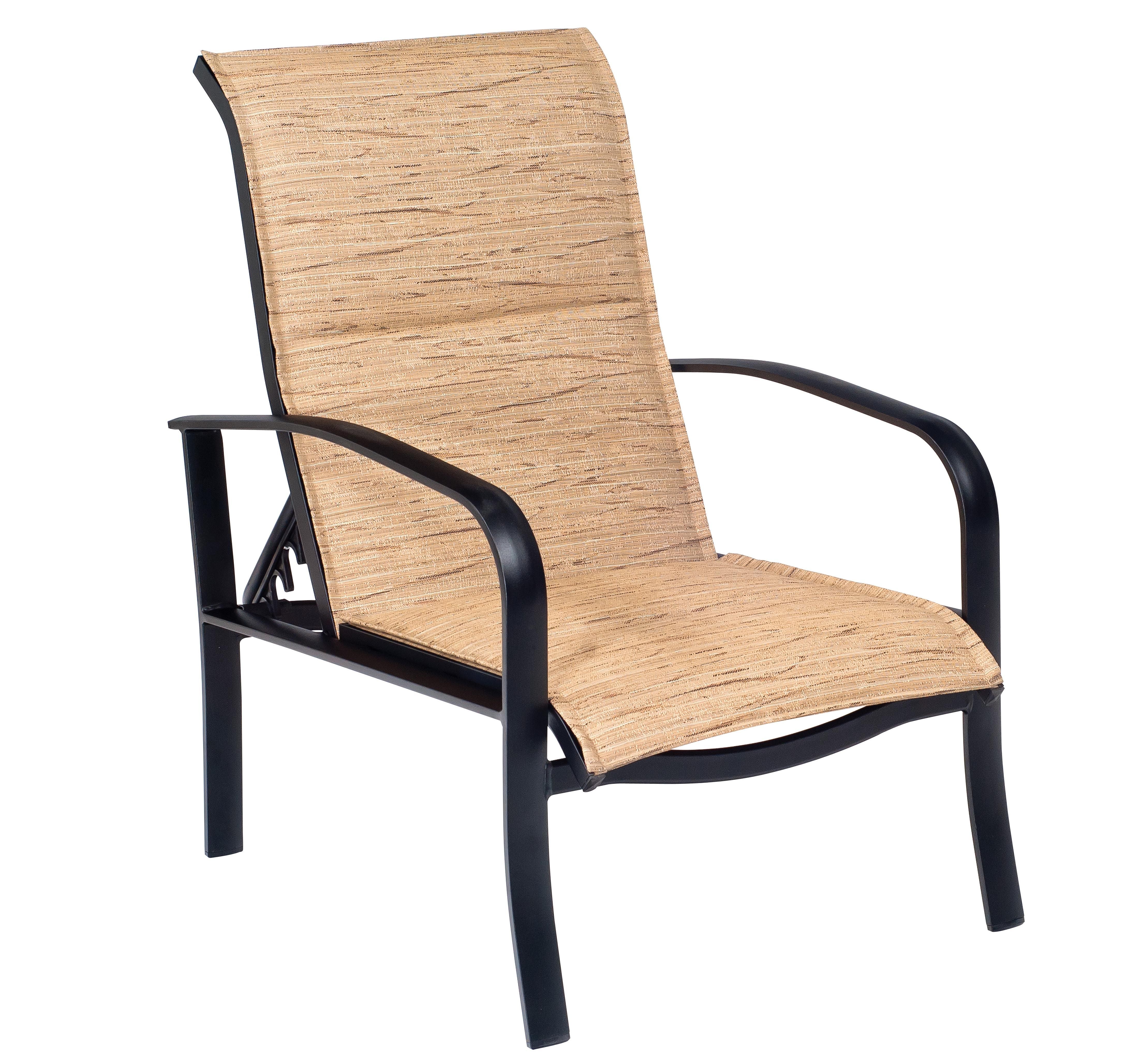 Woodard Fremont Padded Sling Adjustable Lounge Chair, Aged Teak, Augustine Alloy (Grade A), Grade A Fabric, Garden Chairs, Lounge Chairs, Fremont, Aluminum, Lounge Chairs, Curved, Outdoor
