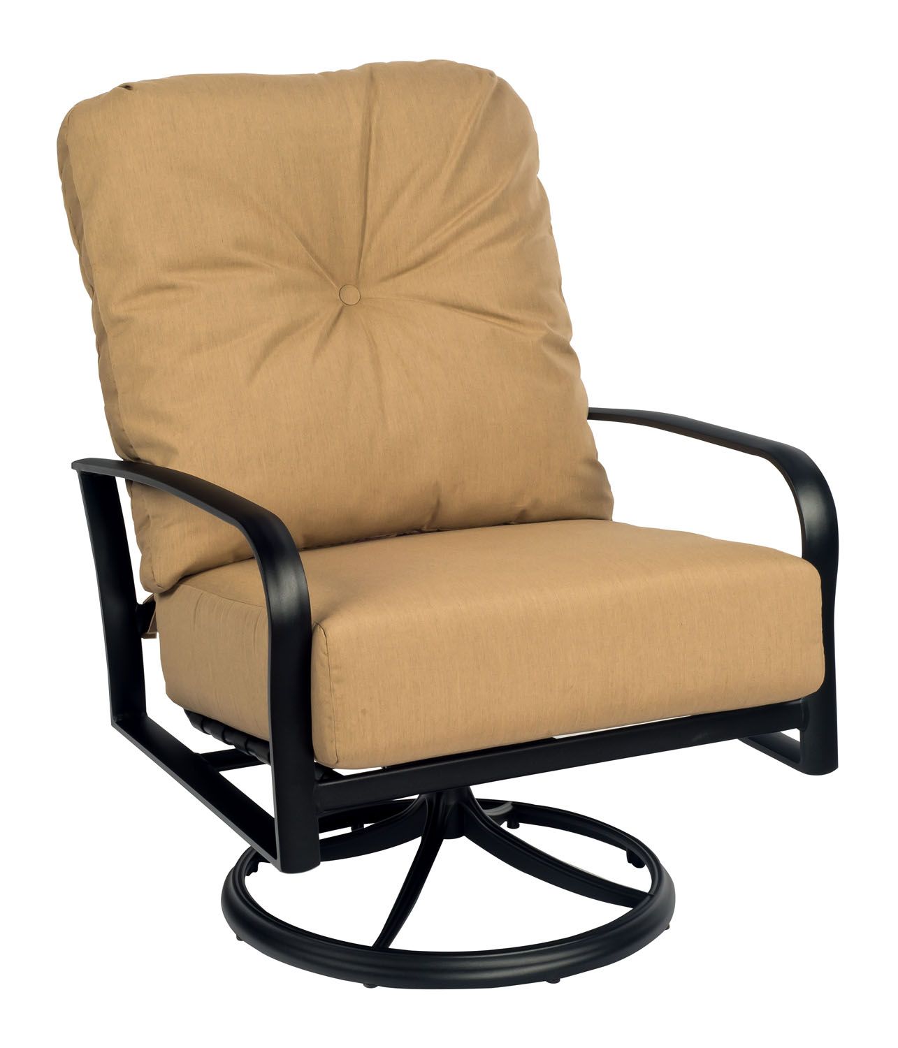 Woodard Fremont Cushion Big Man's Swivel Rocking Lounge Chair, Aged Teak, Beach Bum Creamsicle (Grade A), Grade A Fabric, Garden Chairs, Lounge Chairs, Fremont, Aluminum, Fabric, Lounge Chairs, Curved, Outdoor