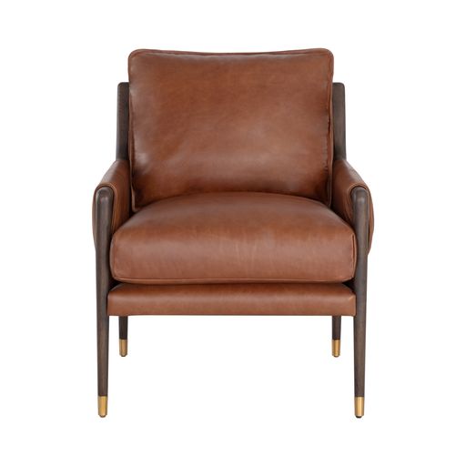 Sunpan Mauti Lounge Chair Brown - Shalimar Tobacco Leather