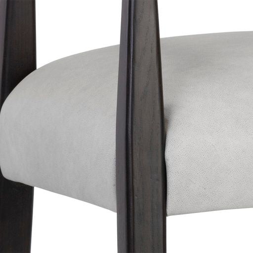 Sunpan Keagan Counter Stool in Brentwood Charcoal / Saloon Light Grey