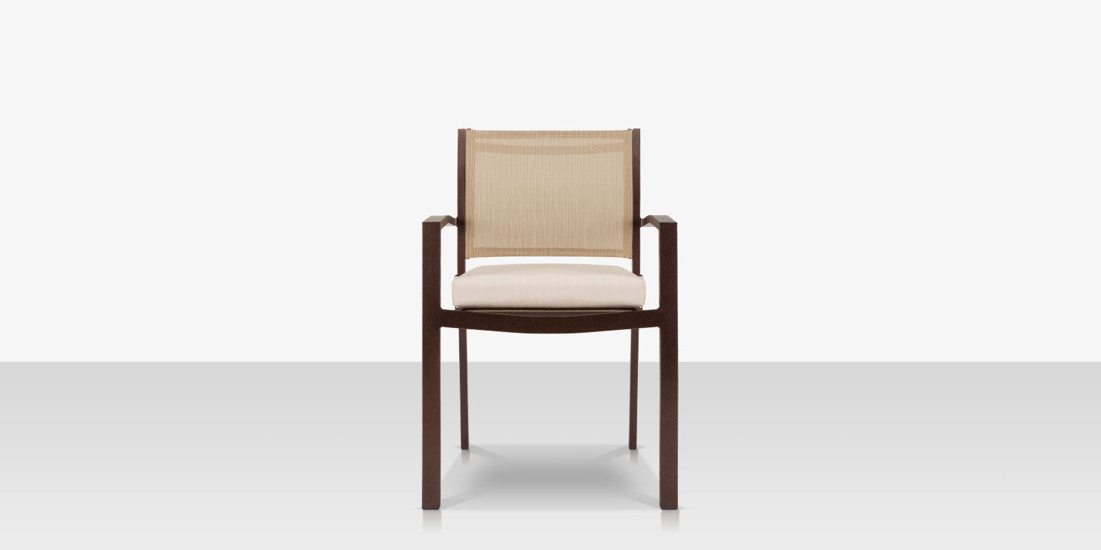 DecoScapes Fusion Aluminum Stackable Arm Dining Side Chair