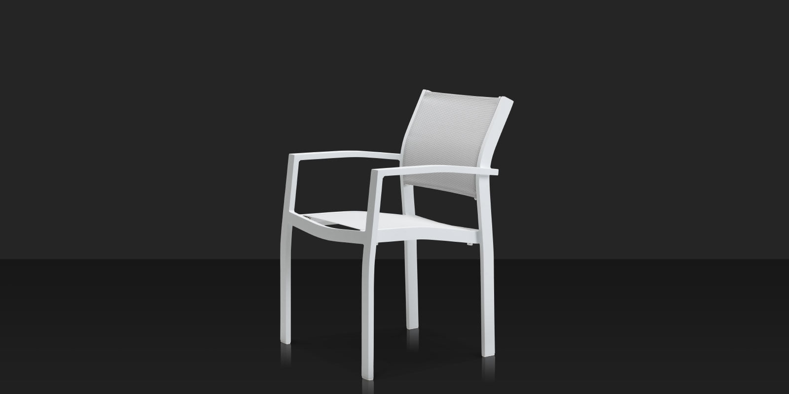 DecoScapes Fusion Aluminum Stackable Arm Dining Side Chair