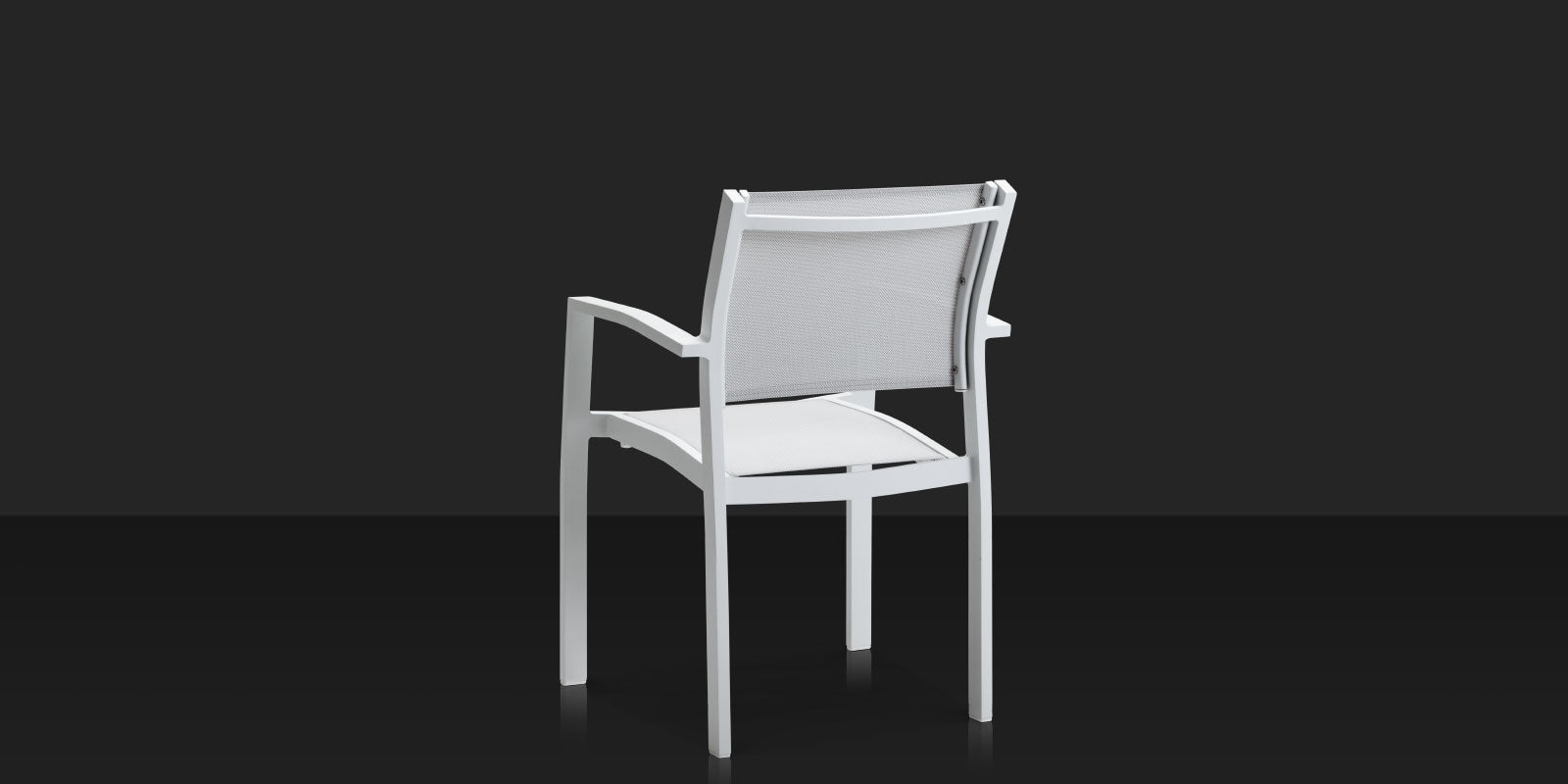 DecoScapes Fusion Aluminum Stackable Arm Dining Side Chair