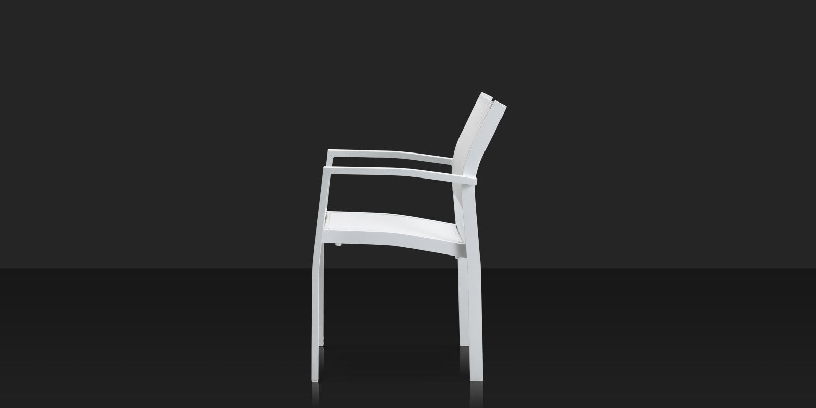DecoScapes Fusion Aluminum Stackable Arm Dining Side Chair
