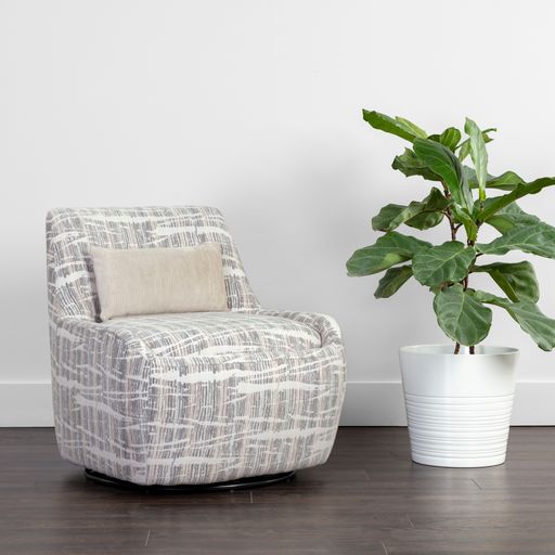 Sunpan Taira Swivel Lounge Chair - Shade Driftwood / Navarro Stone