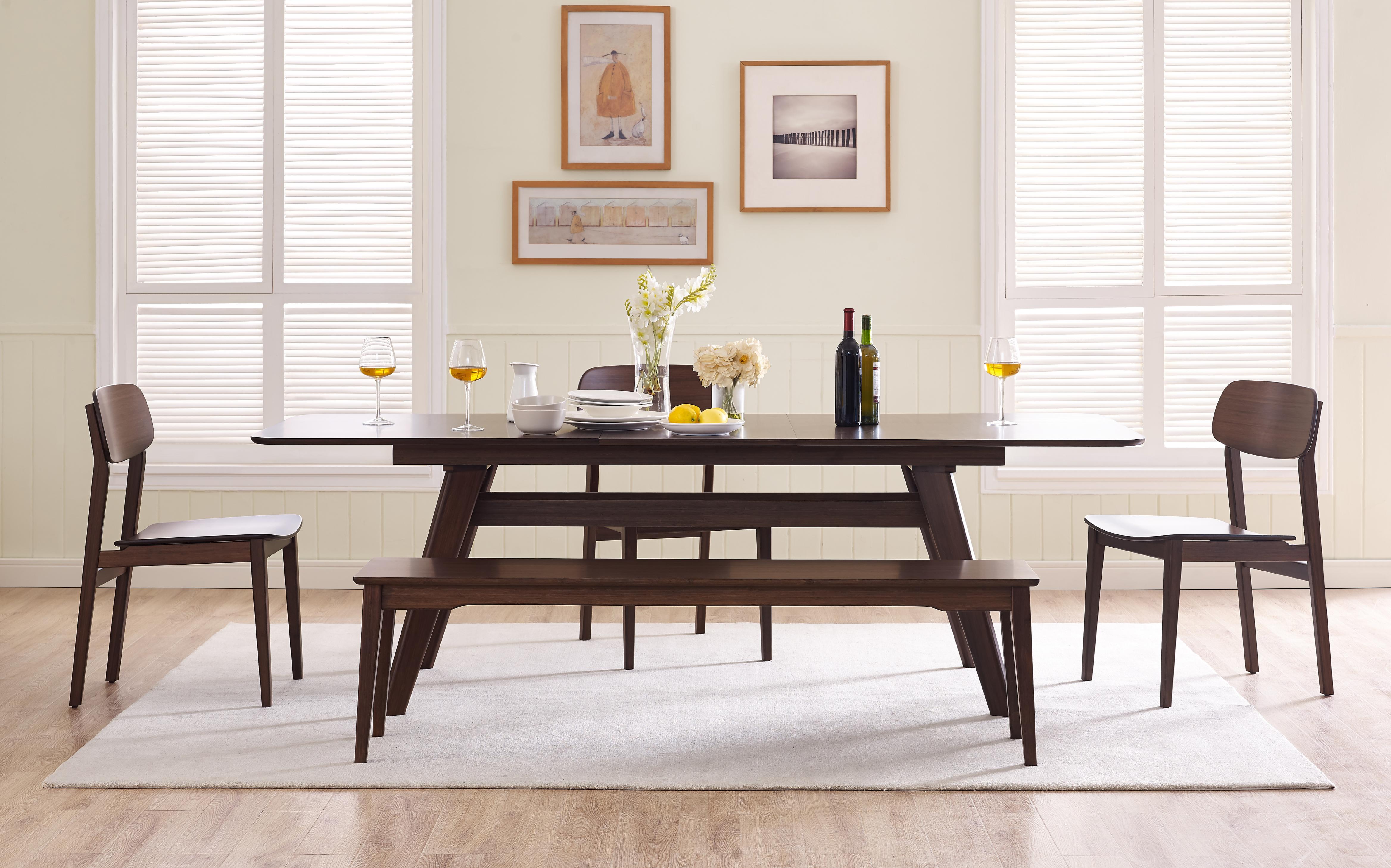 Greenington Currant Long Bench In Black Walnut/Caramelized