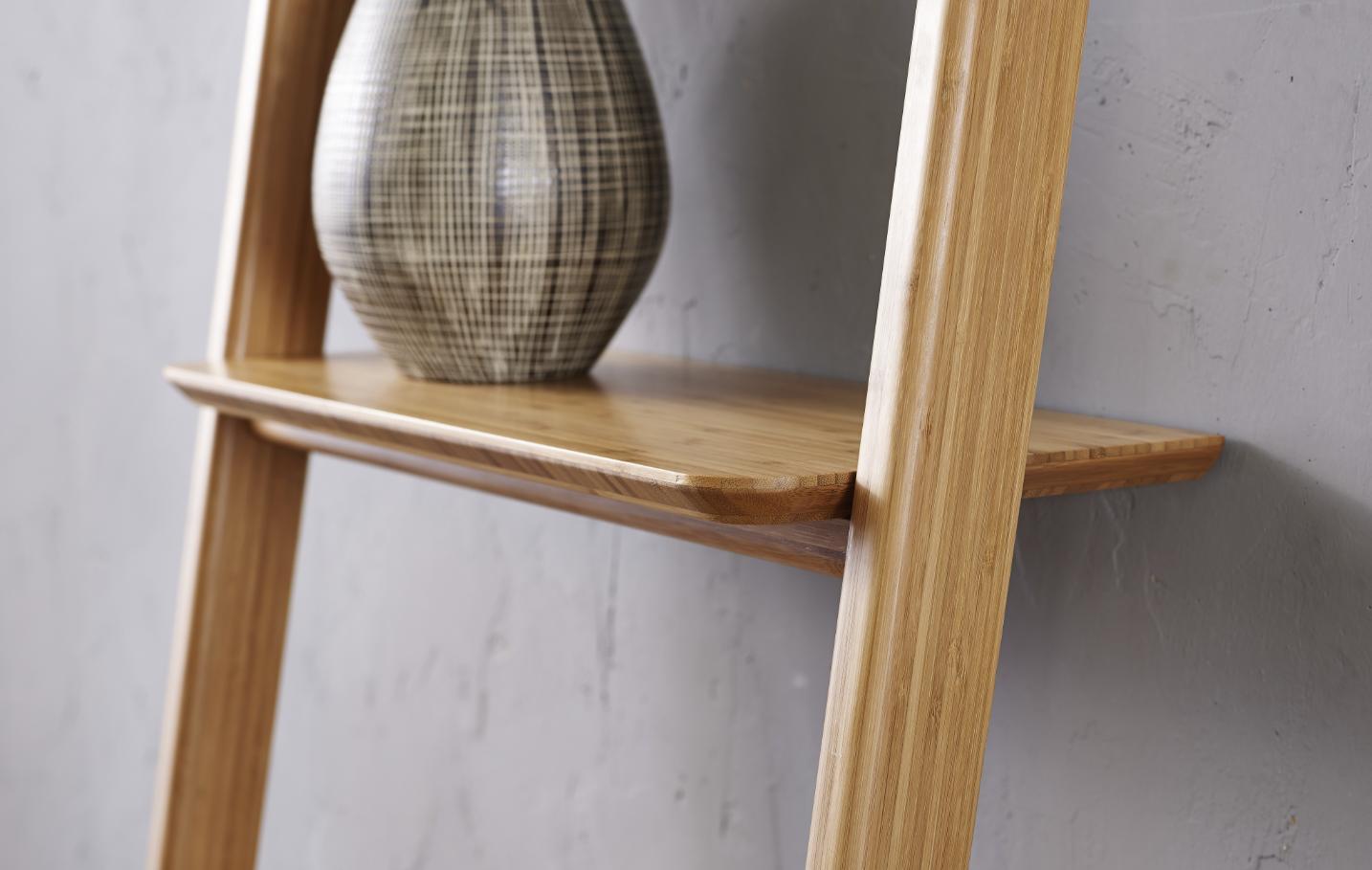 Greenington Currant Leaning Bookshelf, Caramelized / Black Walnut