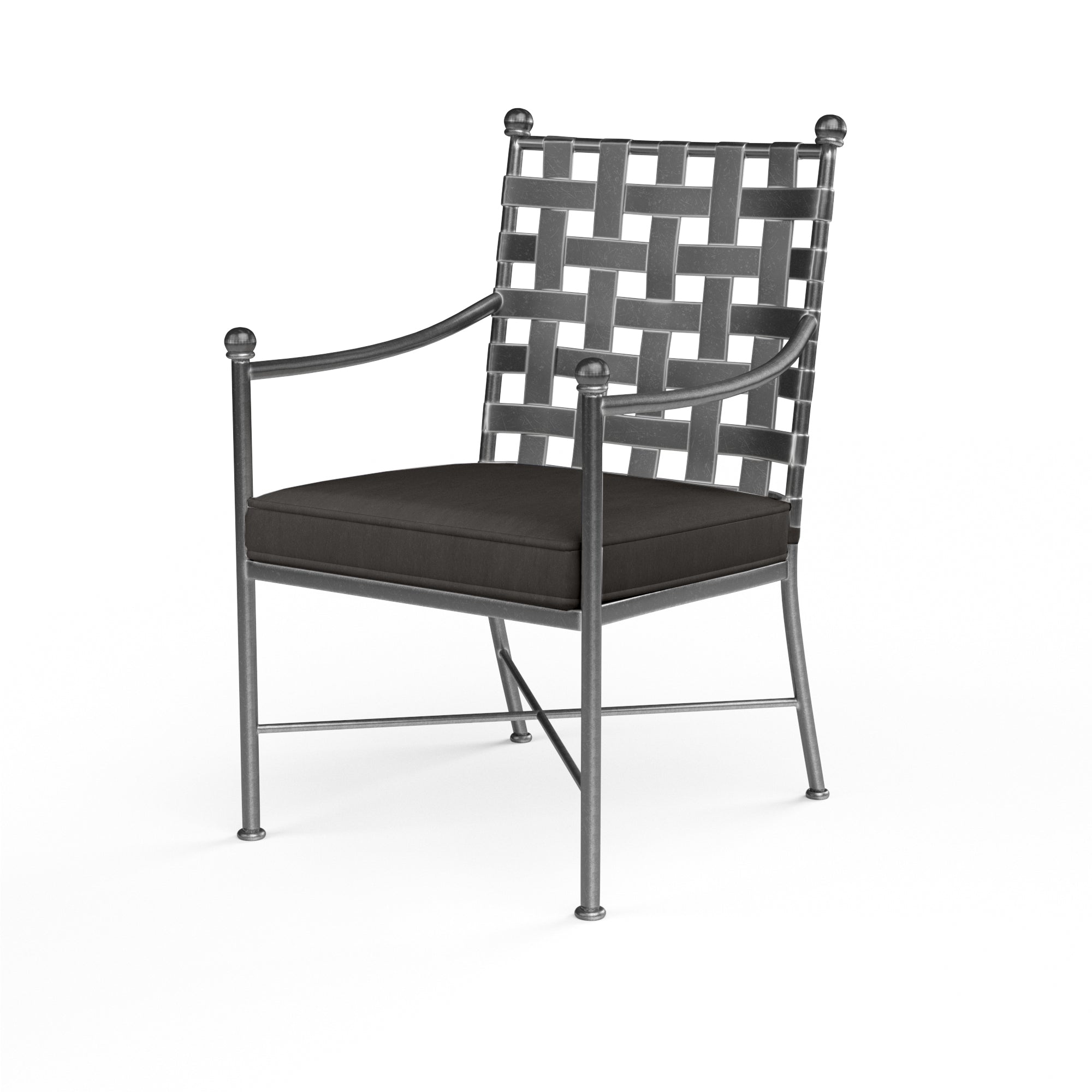 Sunset West Provence Wrought Iron Dining Chair With Cushion